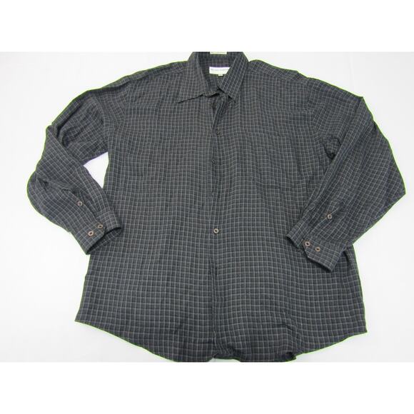 Michael Brandon Gray Collar Button Shirt Mens sz XL/17-17.5 Casual - Picture 1 of 7